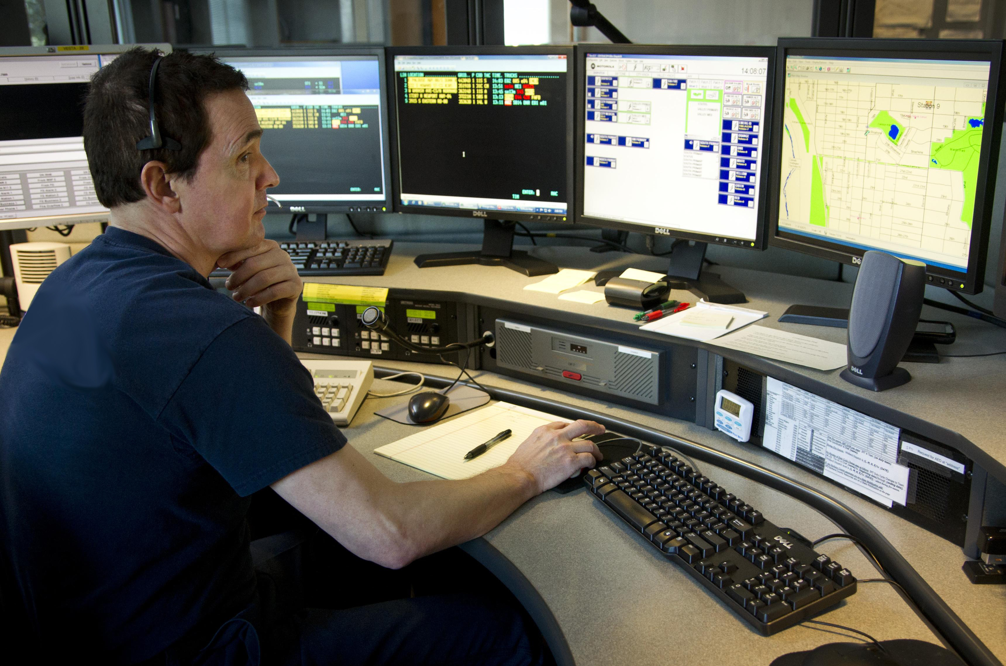 Male Dispatcher working the night shift