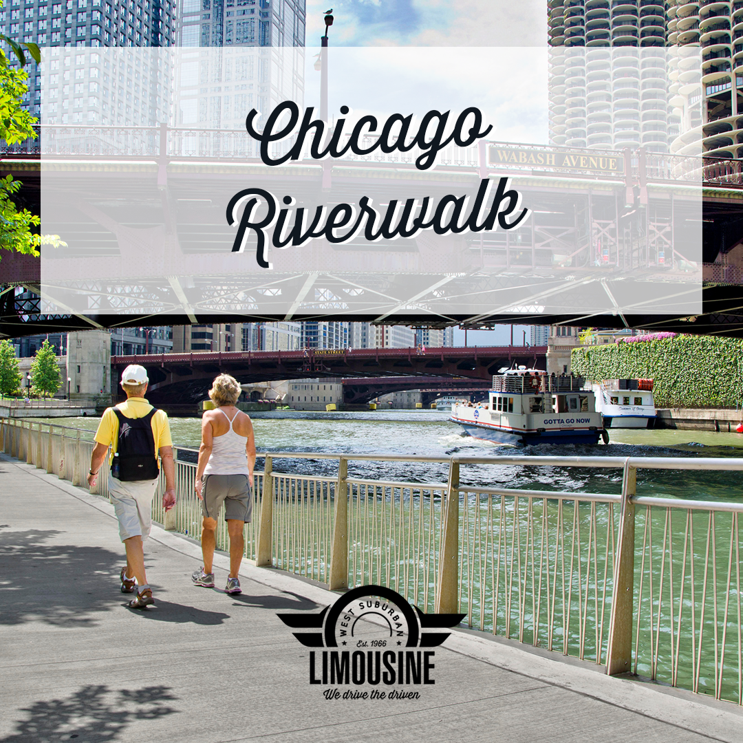 older couple walking on the chicago riverwalk